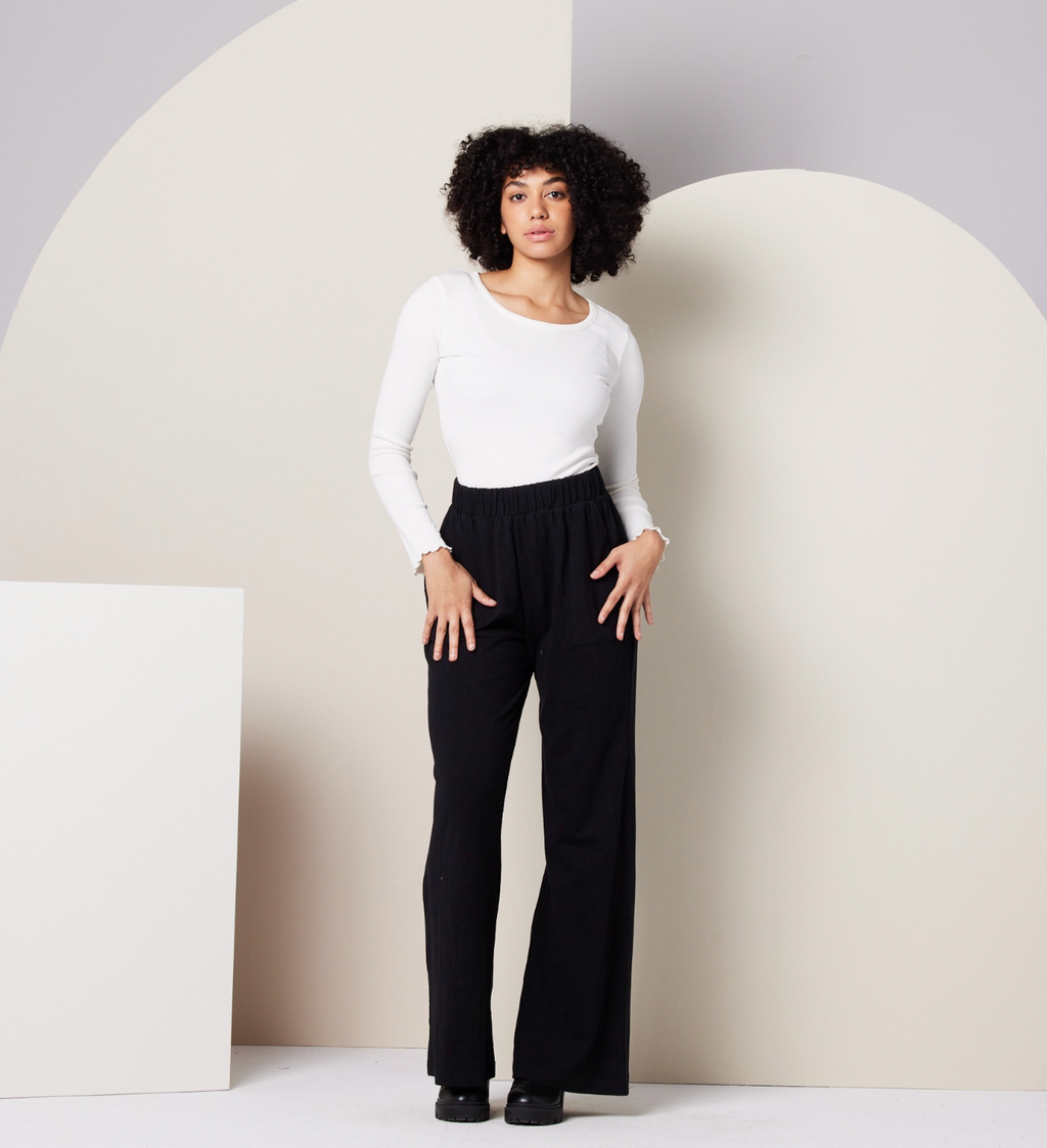 Jill Solid Long Sleeve Tee