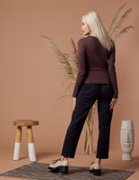 Jill Solid Long Sleeve Tee