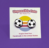 Soccer Stud Wood Earrings