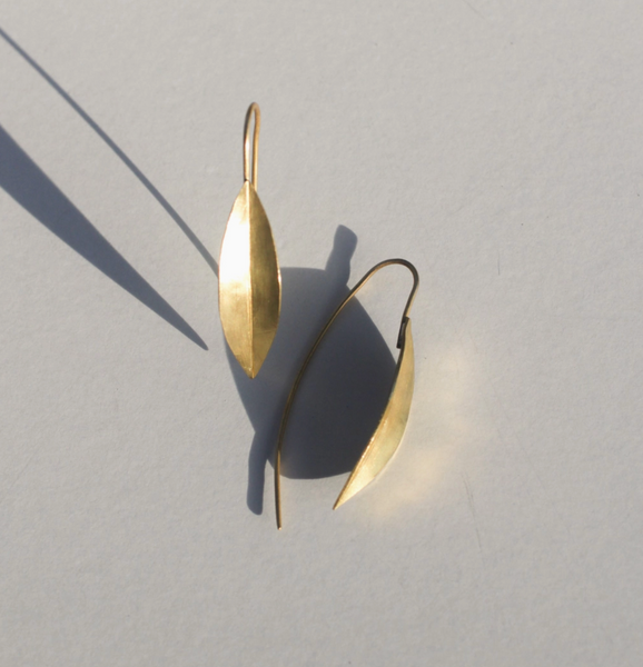 Willow Leaf Threader Earrings