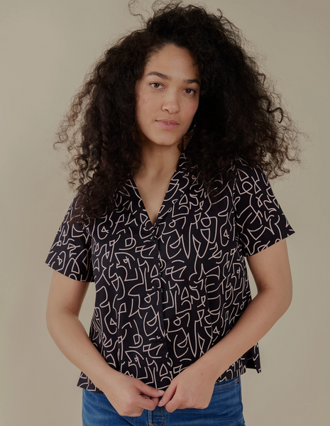Black Lines Camp Shirt