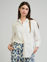 Mae Oversized Shirt - White Waves