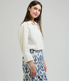 Mae Oversized Shirt - White Waves