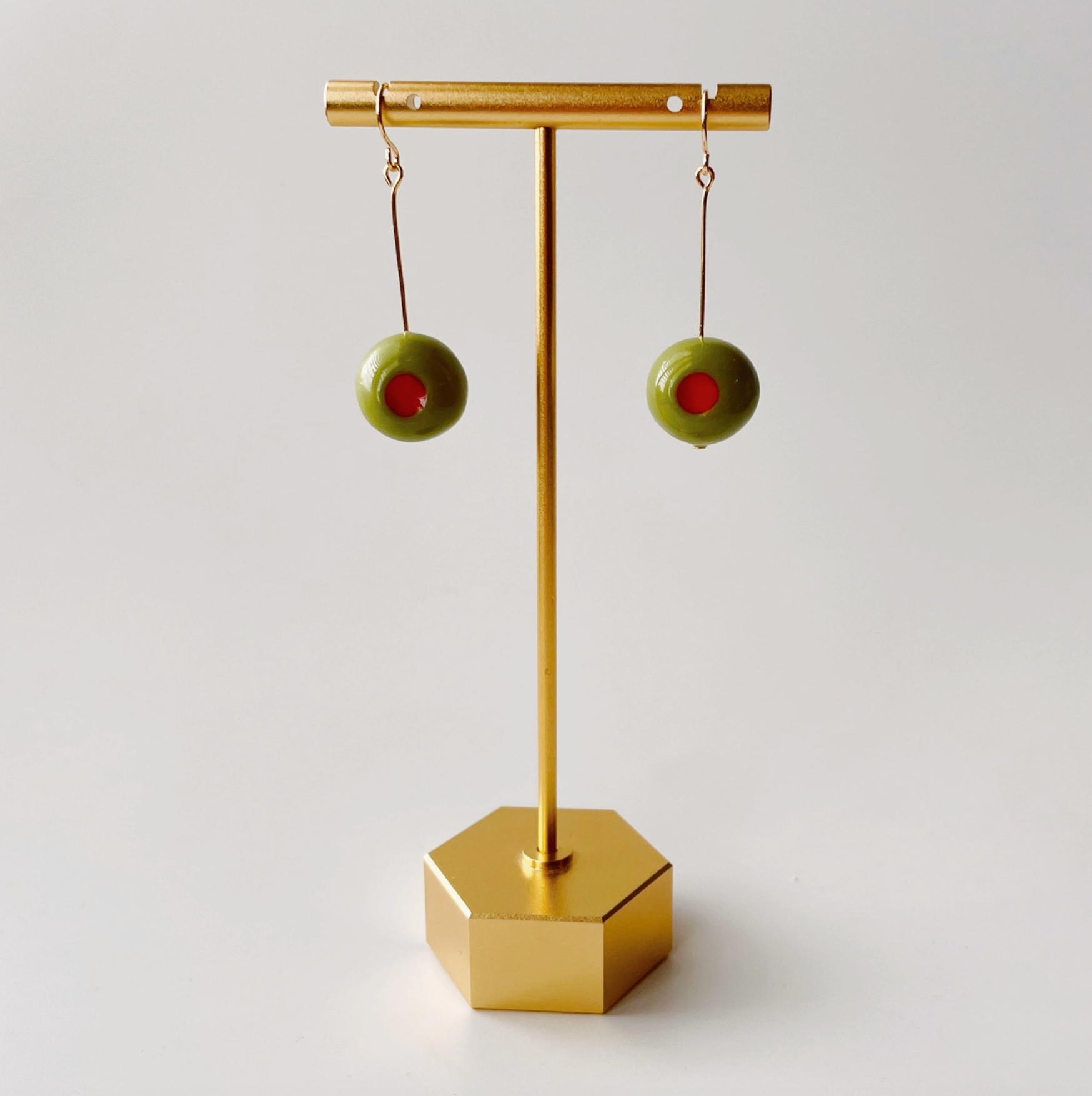 Olive You Dangles | Polymer Clay Earrings