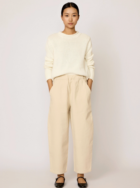Laude Barrel Leg Denim - Ivory