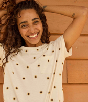 Primo Sunflower Embroidered Crew