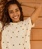 Primo Sunflower Embroidered Crew