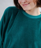 Velvet Raglan Sweatshirt