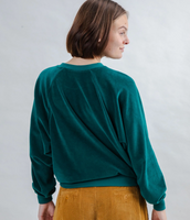 Velvet Raglan Sweatshirt