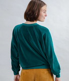 Velvet Raglan Sweatshirt