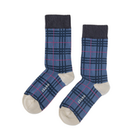 Evelyn Plaid Crew Socks