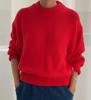 Zoe Cotton Sweater - Chilli