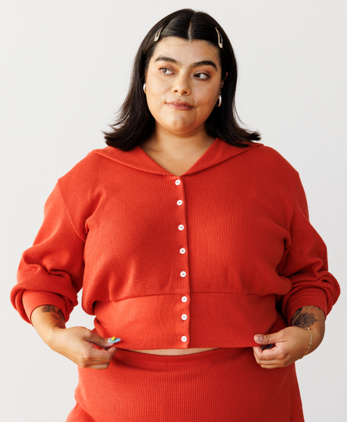 Waffle Sailor Cardigan