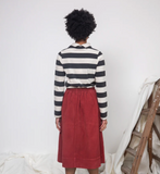 Pine-Sue Stripe Turtleneck
