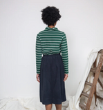 Pine-Sue Stripe Turtleneck