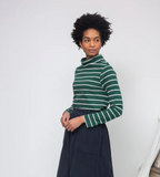 Pine-Sue Stripe Turtleneck