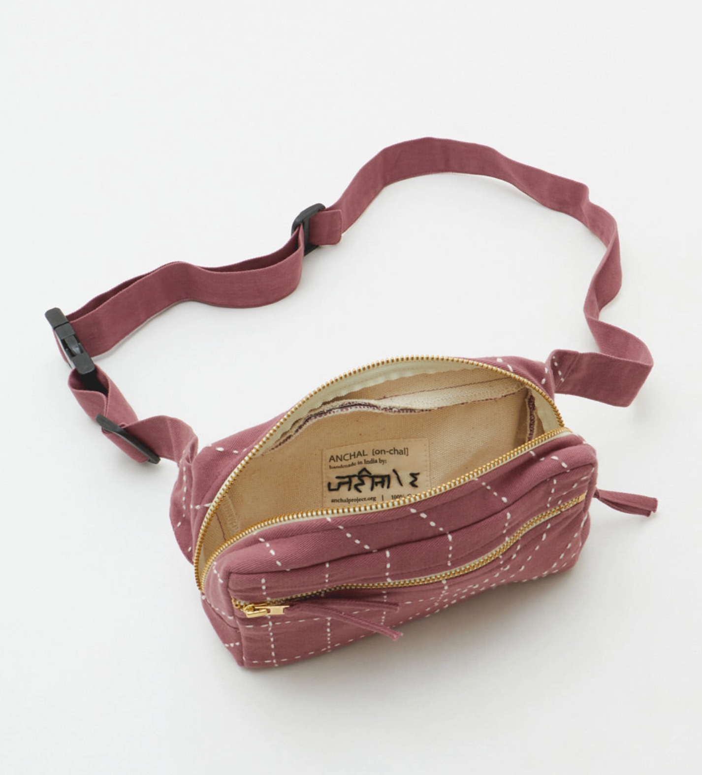 Kantha Crossbody Belt Bag