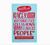 We Welcome All Protest Poster