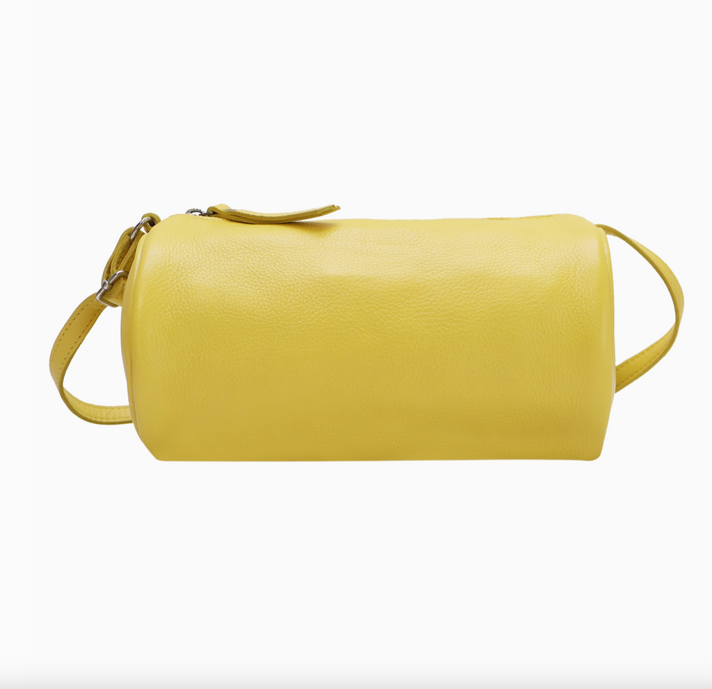 Twyla Leather Crossbody - Lemon