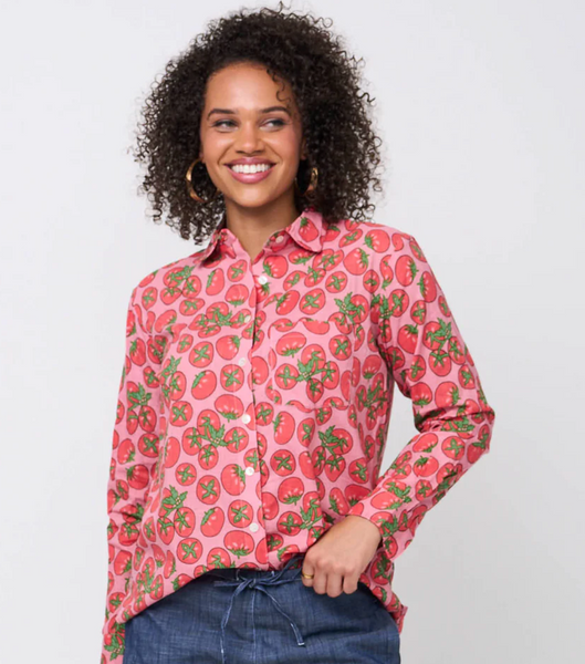 Good Boyfriend Shirt - Tomato Pink