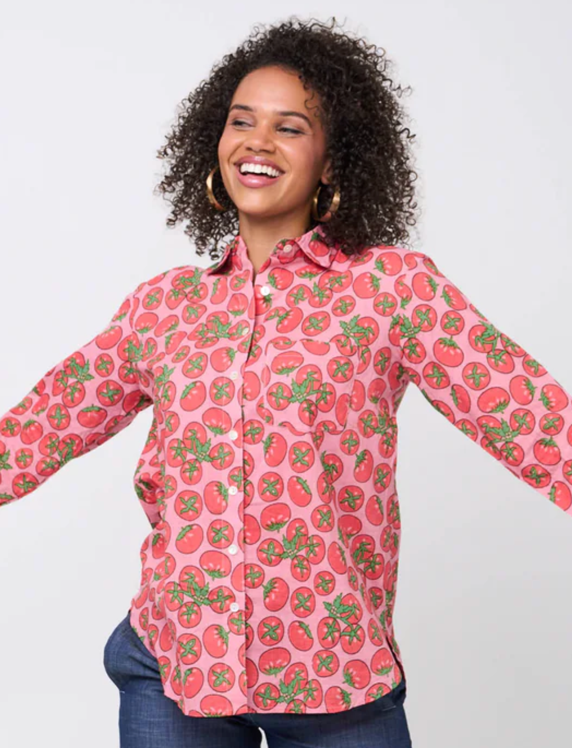 Good Boyfriend Shirt - Tomato Pink