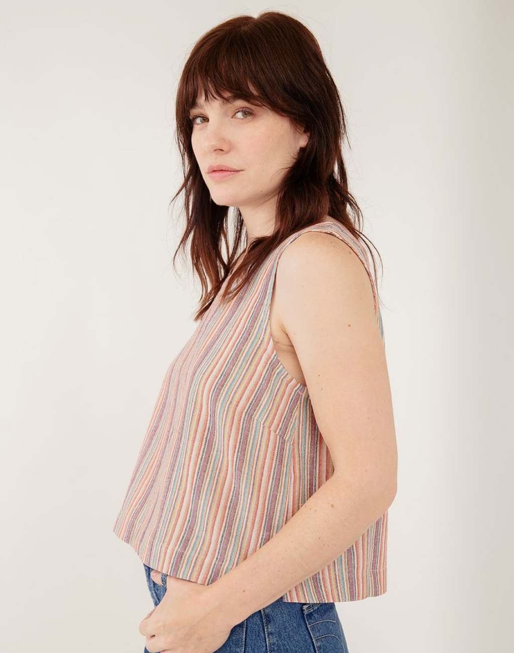 Neko Tank - Confetti Stripe