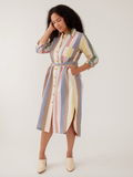 Sutton Shirtdress - Vintage Rainbow
