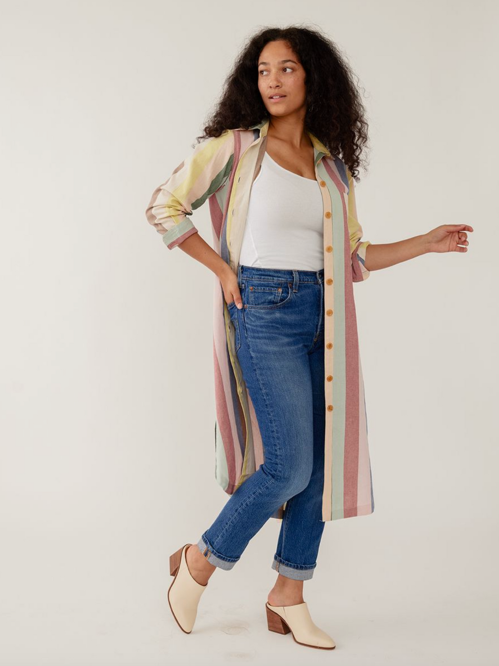 Sutton Shirtdress - Vintage Rainbow