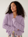 Fisherman Cardigan - Lilac