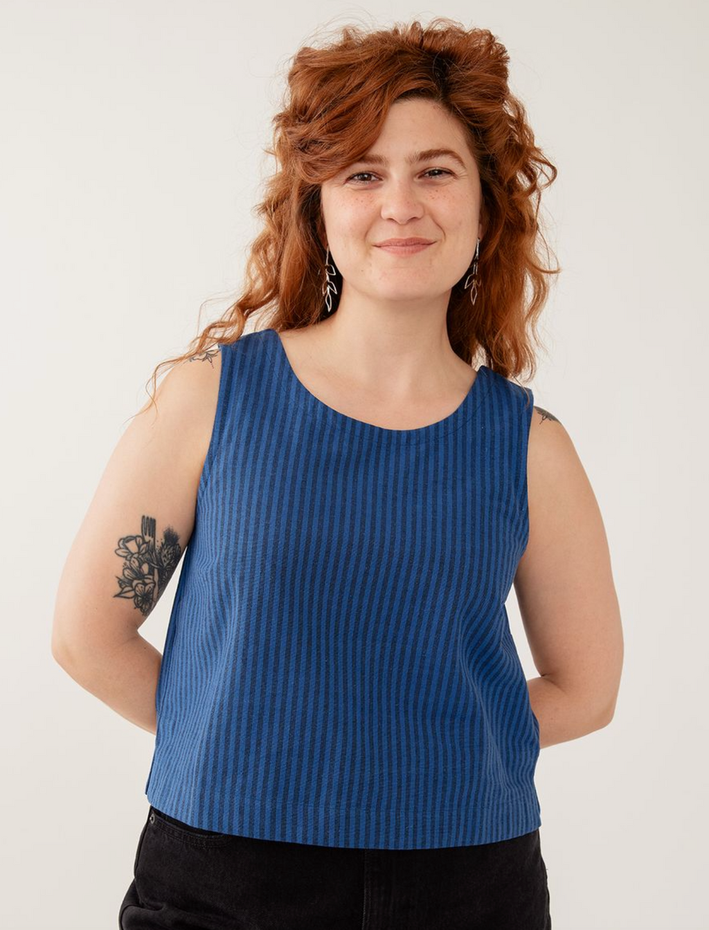 Neko Tank - Cerulean Stripe