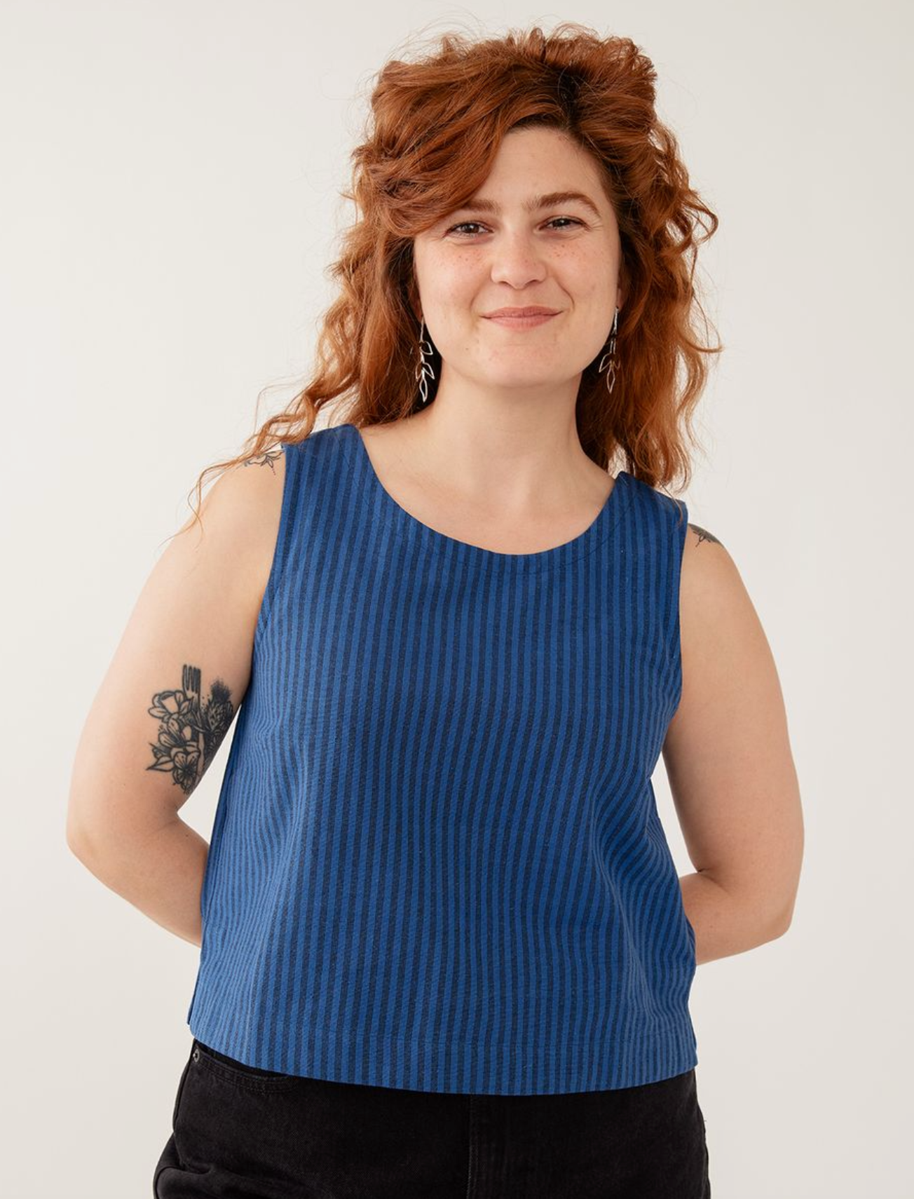 Neko Tank - Cerulean Stripe