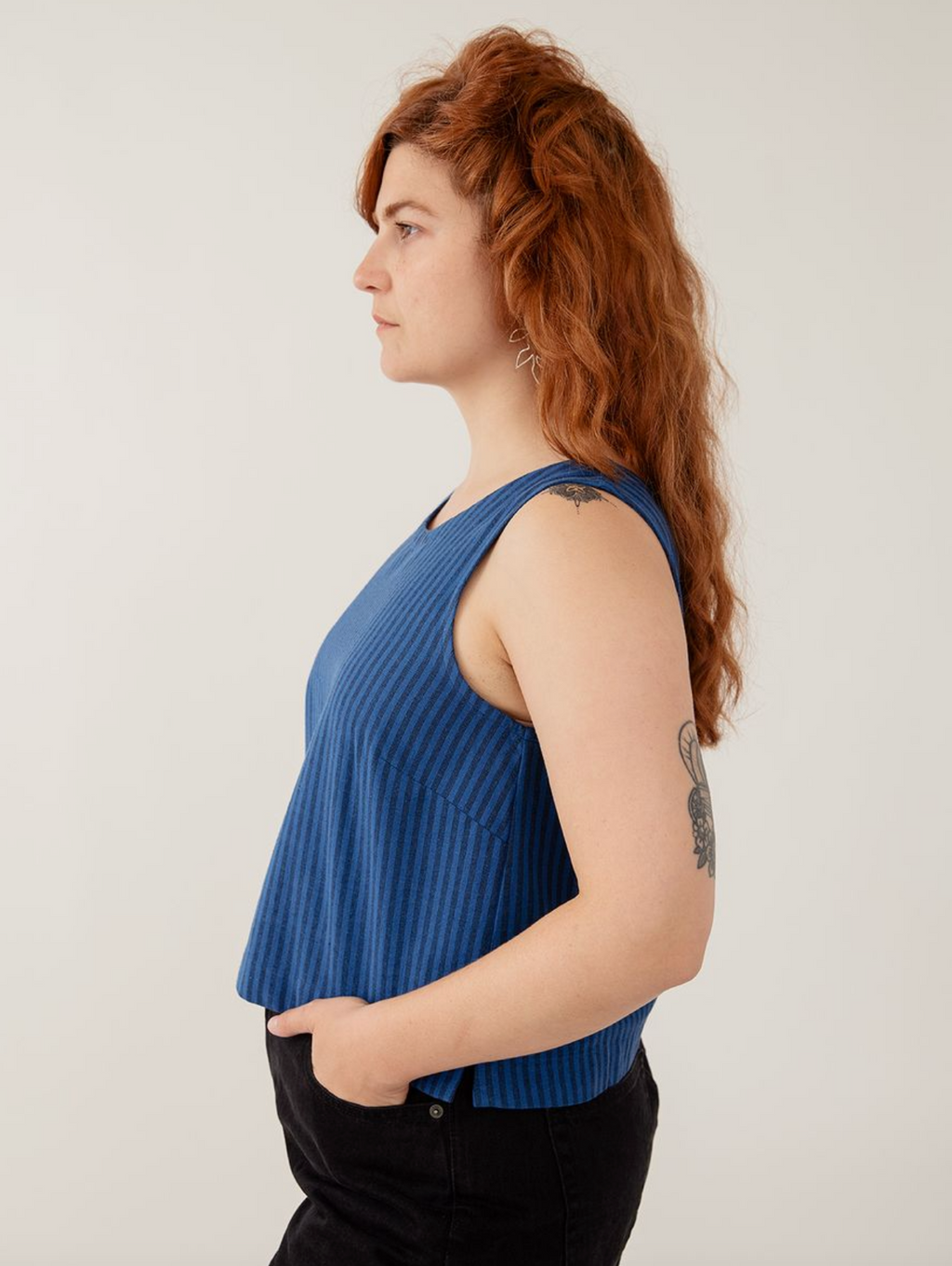 Neko Tank - Cerulean Stripe