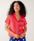 Pink Red Camp Shirt