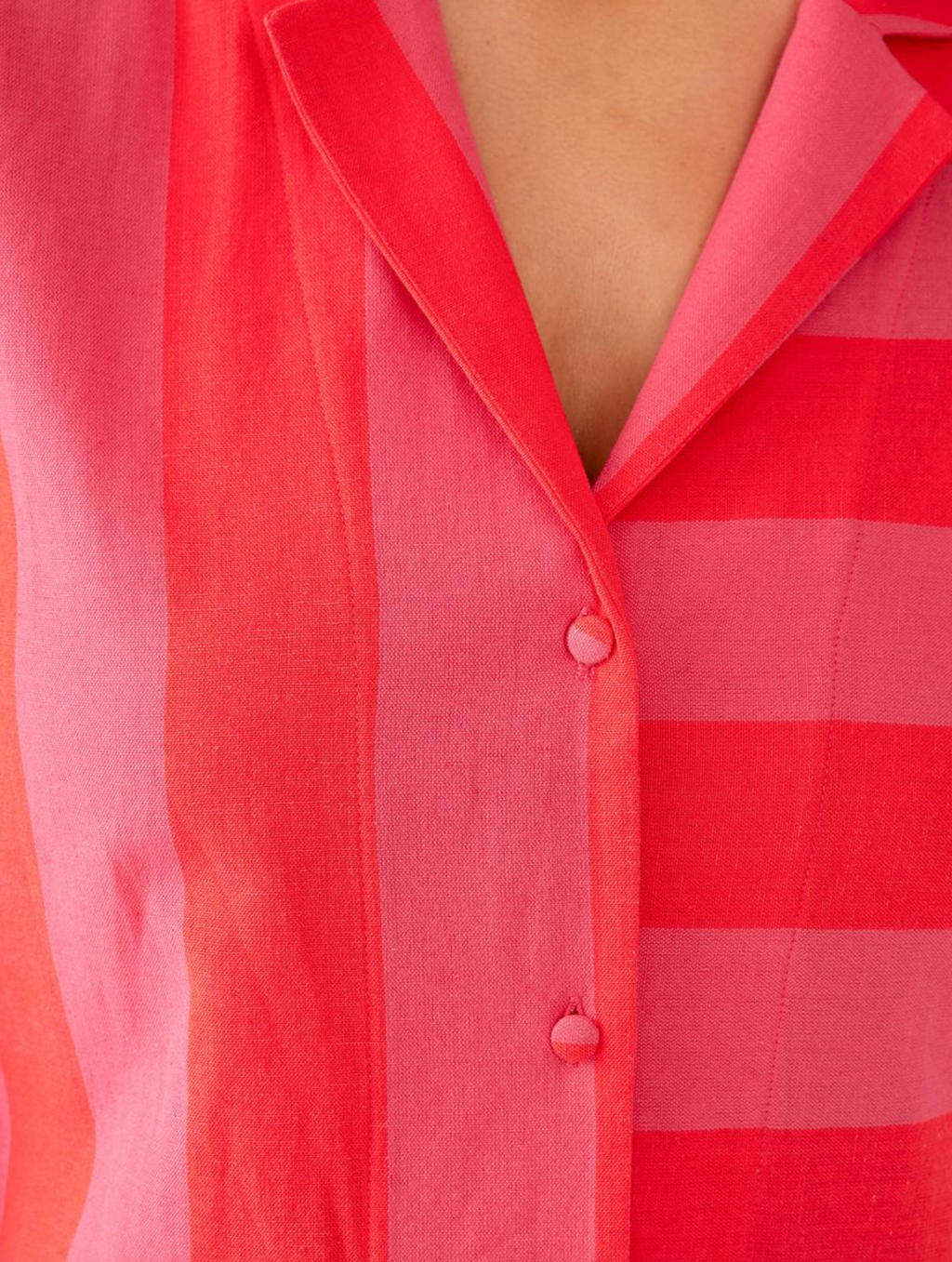 Pink Red Camp Shirt