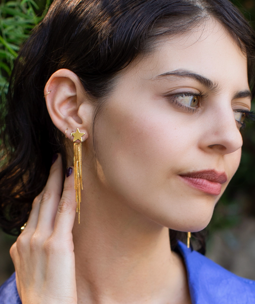 Shooting Star Layered Earrings