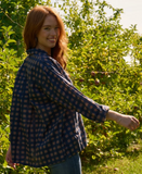 Relaxed Boyfriend Shirt - Gingham Overdye Milk Chocolate