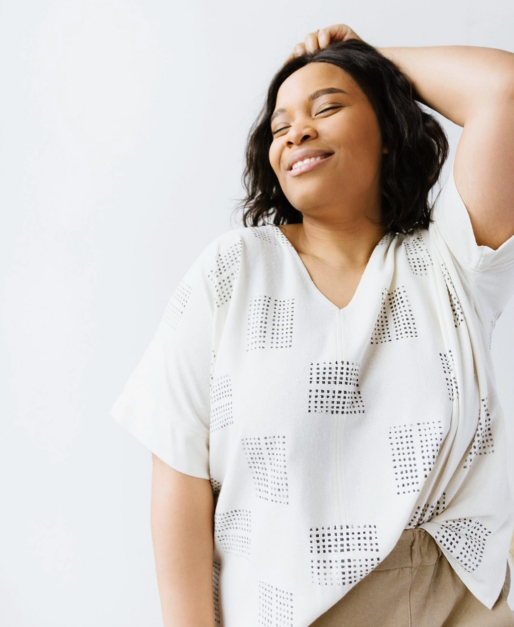 Hanna Top - Block Printed Silk