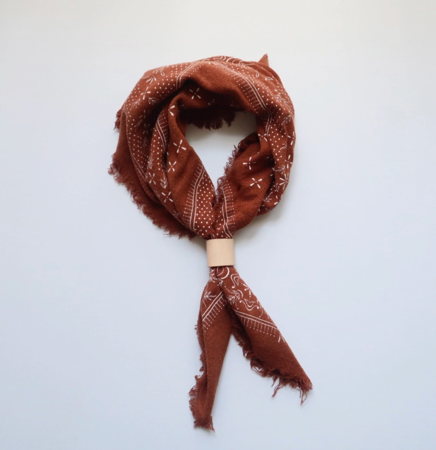 Naturally Dyed Raw Silk Bandana