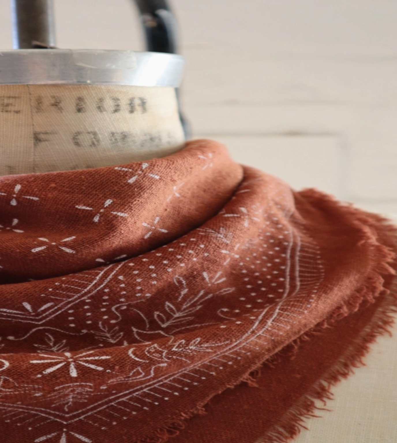 Naturally Dyed Raw Silk Bandana