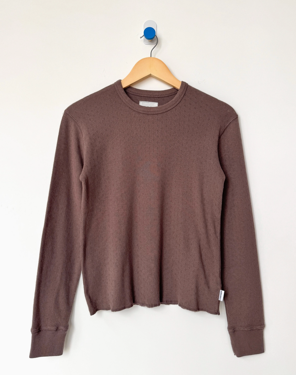 Pointelle Fundamental Tee - Chocolate