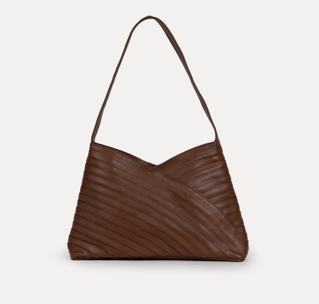 Leather Crisscross Handbag