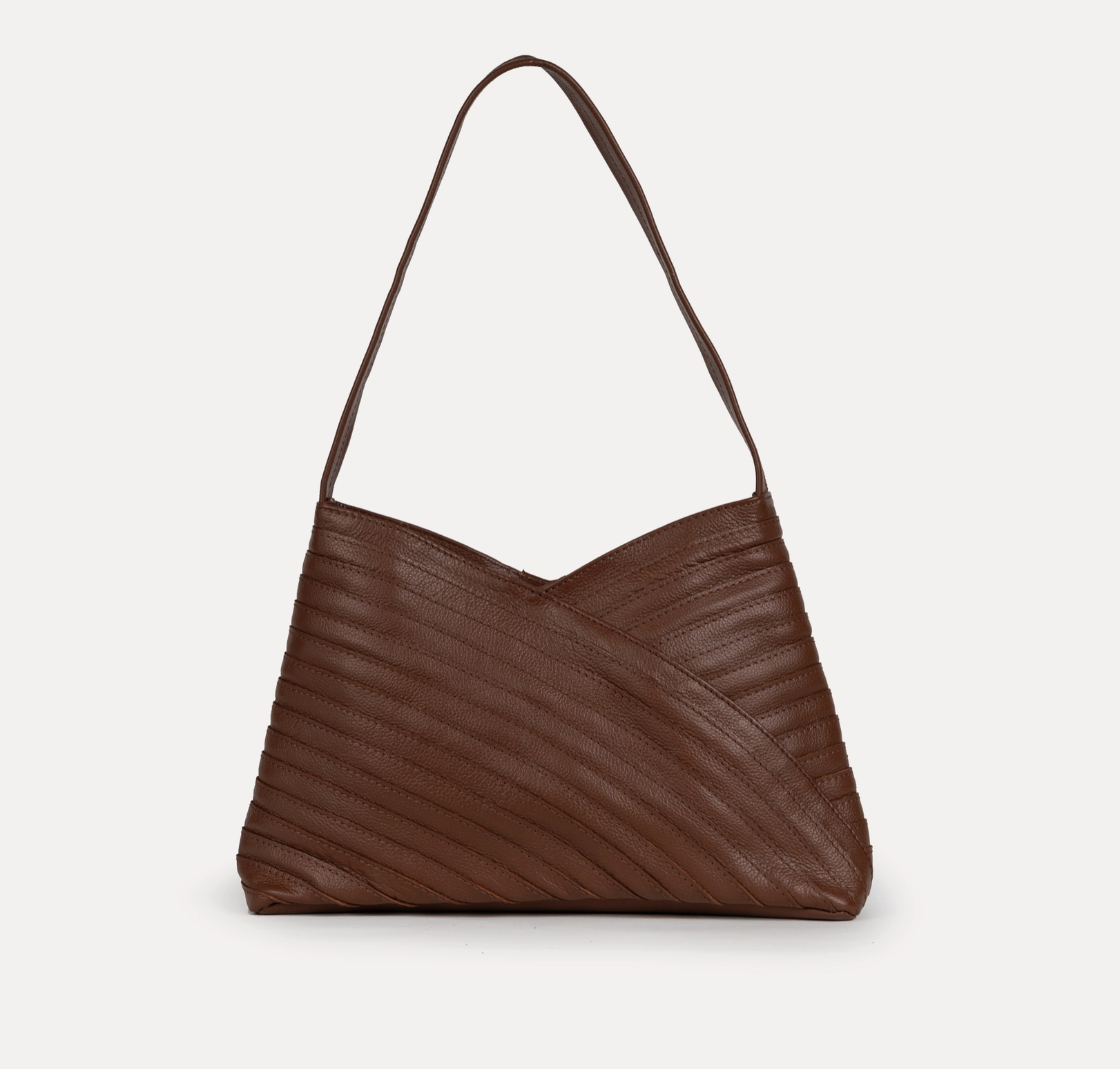 Leather Crisscross Handbag