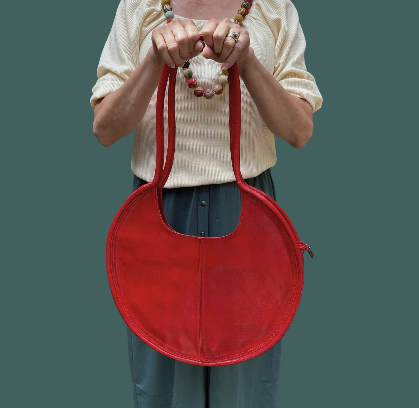 Leather Circle Purse