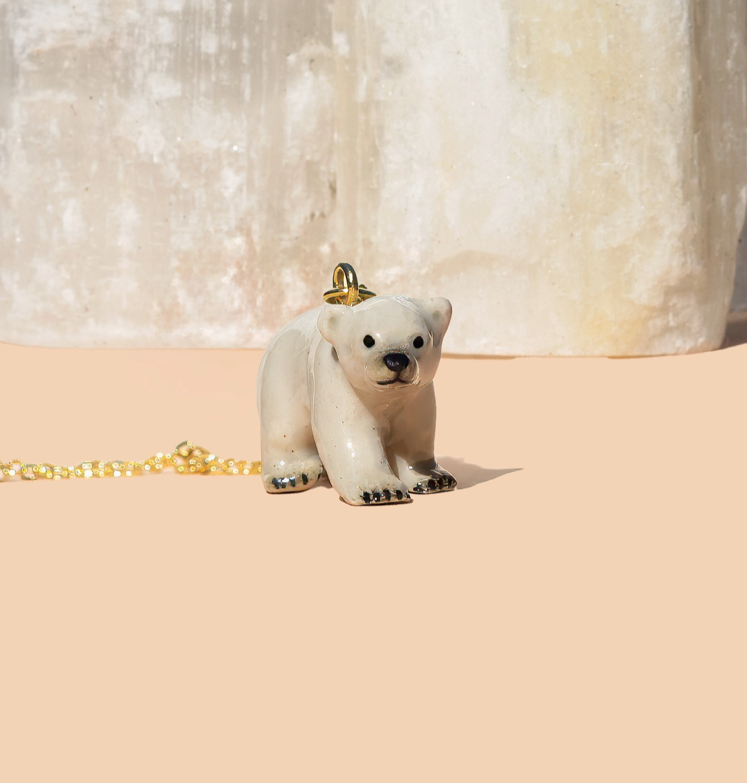 Tiny Polar Bear Necklace