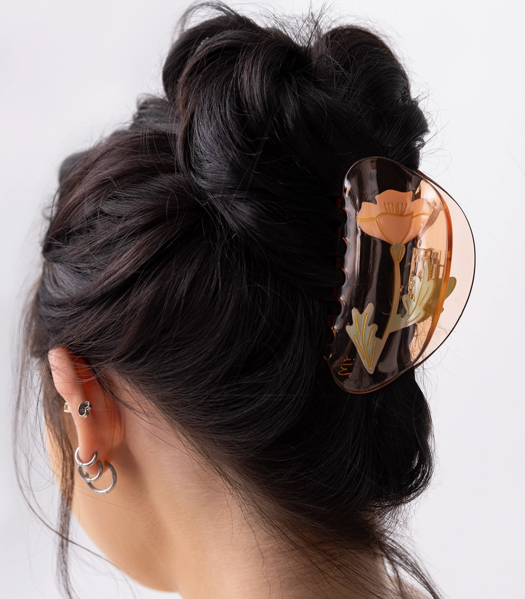 California Poppy Wildflower Hair Claw