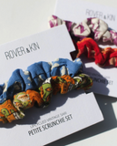 Recycled Sari Petite Scrunchies - Assorted Set of 2