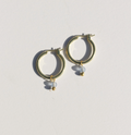 Sea Glass Huggies - Blue Sky