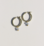 Sea Glass Huggies - Blue Sky