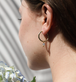 Sea Glass Huggies - Blue Sky