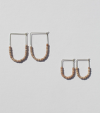 Teak Beaded Drape Earrings